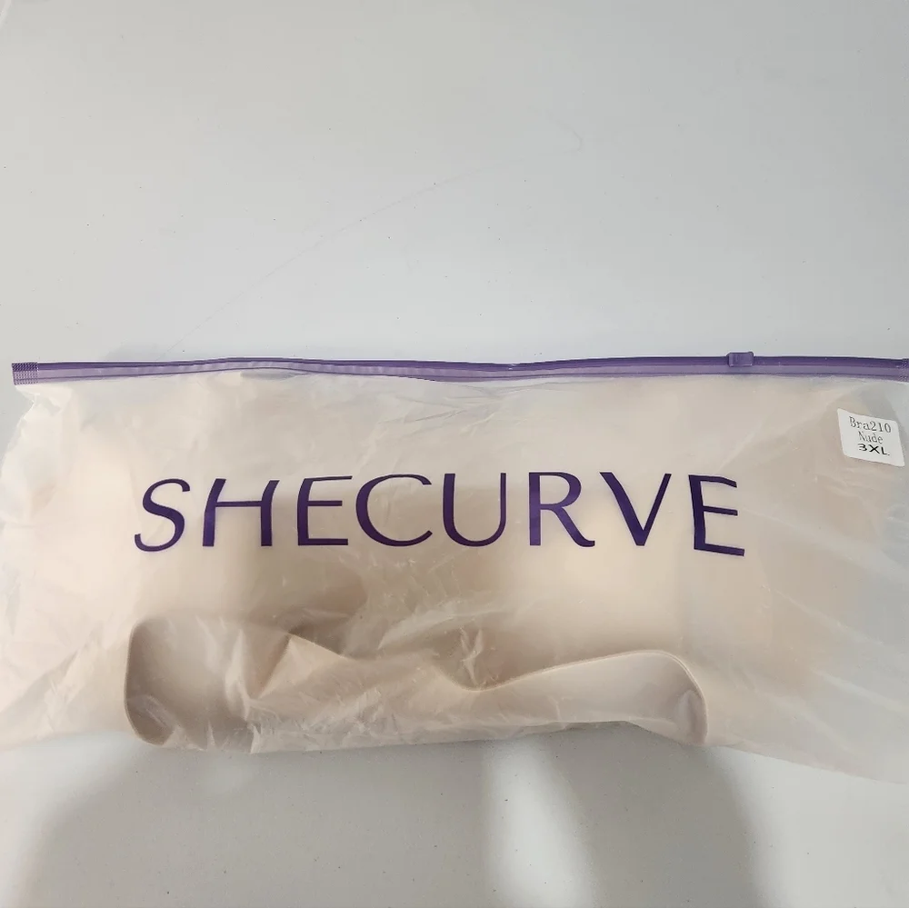 Shecurve Seamless Comfort Jelly Bra in Nude, Size 3XL, New